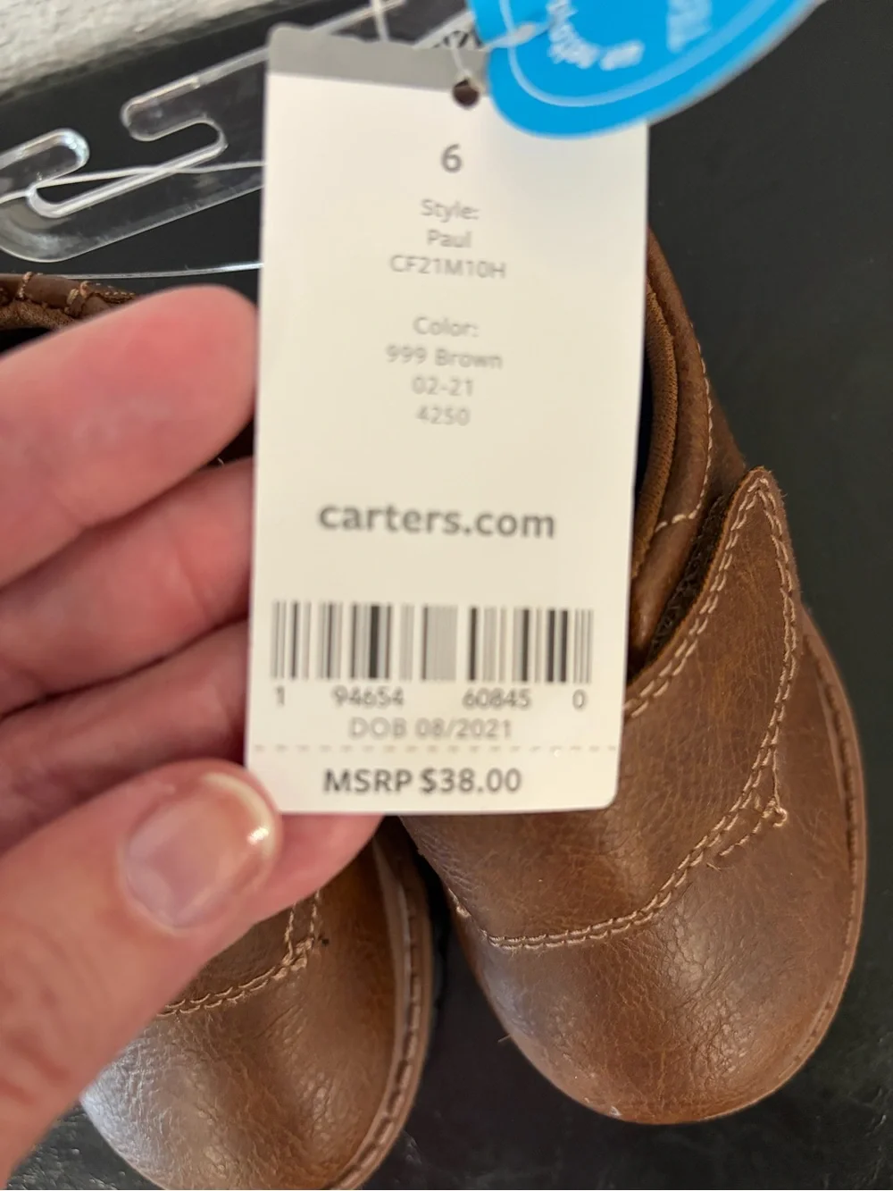 Carter's Brown Toddler Hook-and-Loop Dress Shoes